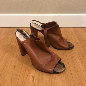 Vince Camino Snakeskin Heels